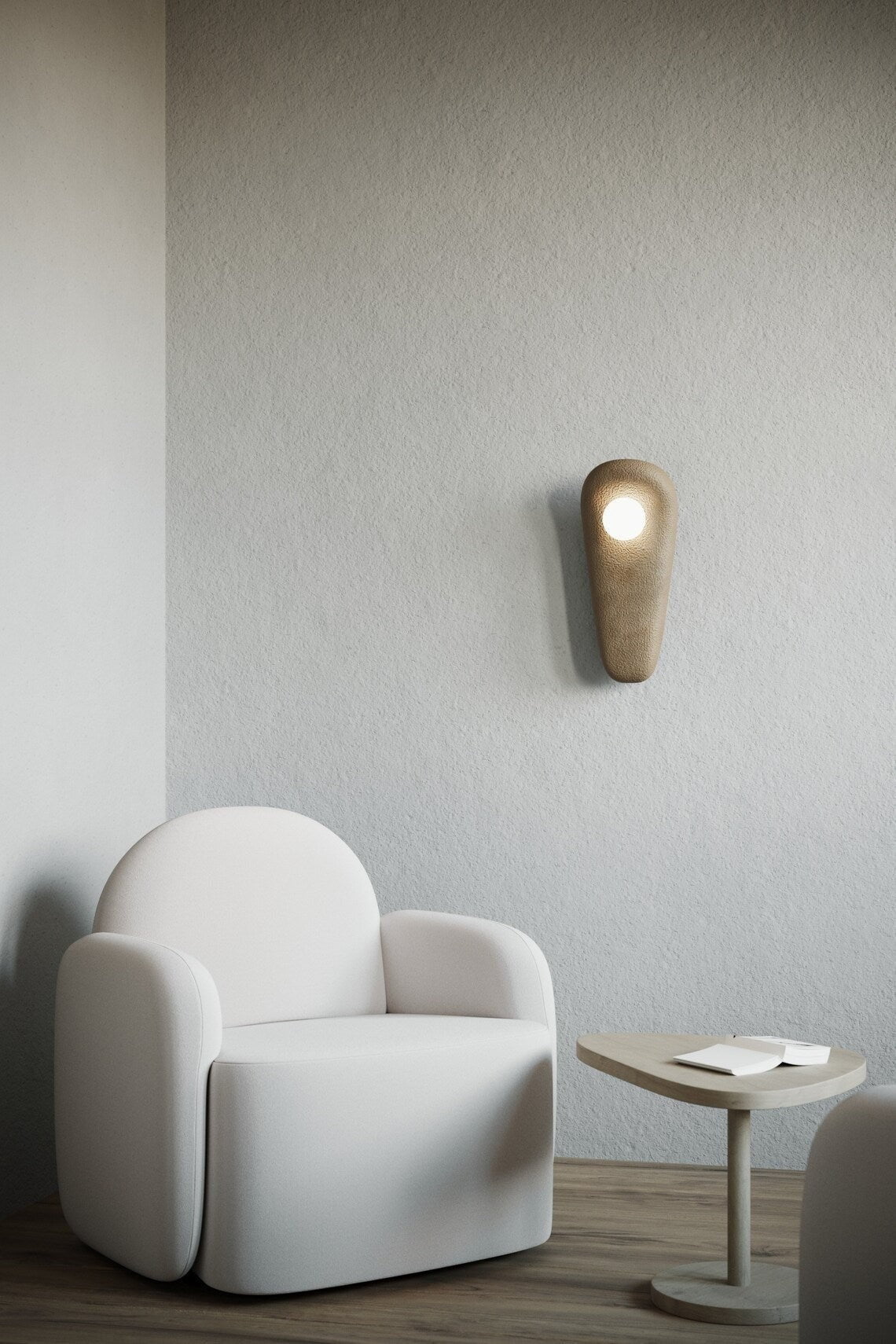 Zakohani Sconce in Milk & Beige