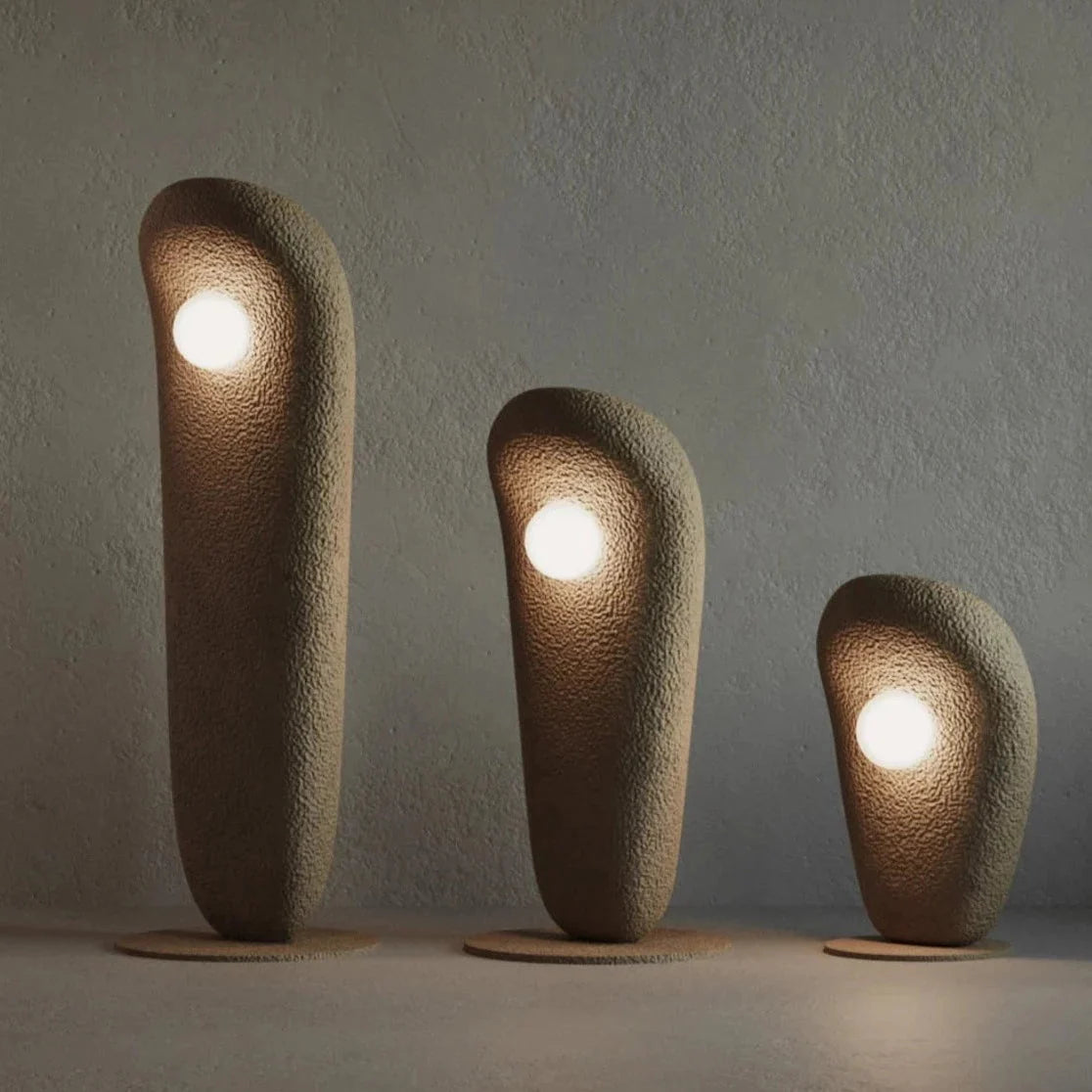 Zakohani Floor Lamp in Beige & Raw Ochra