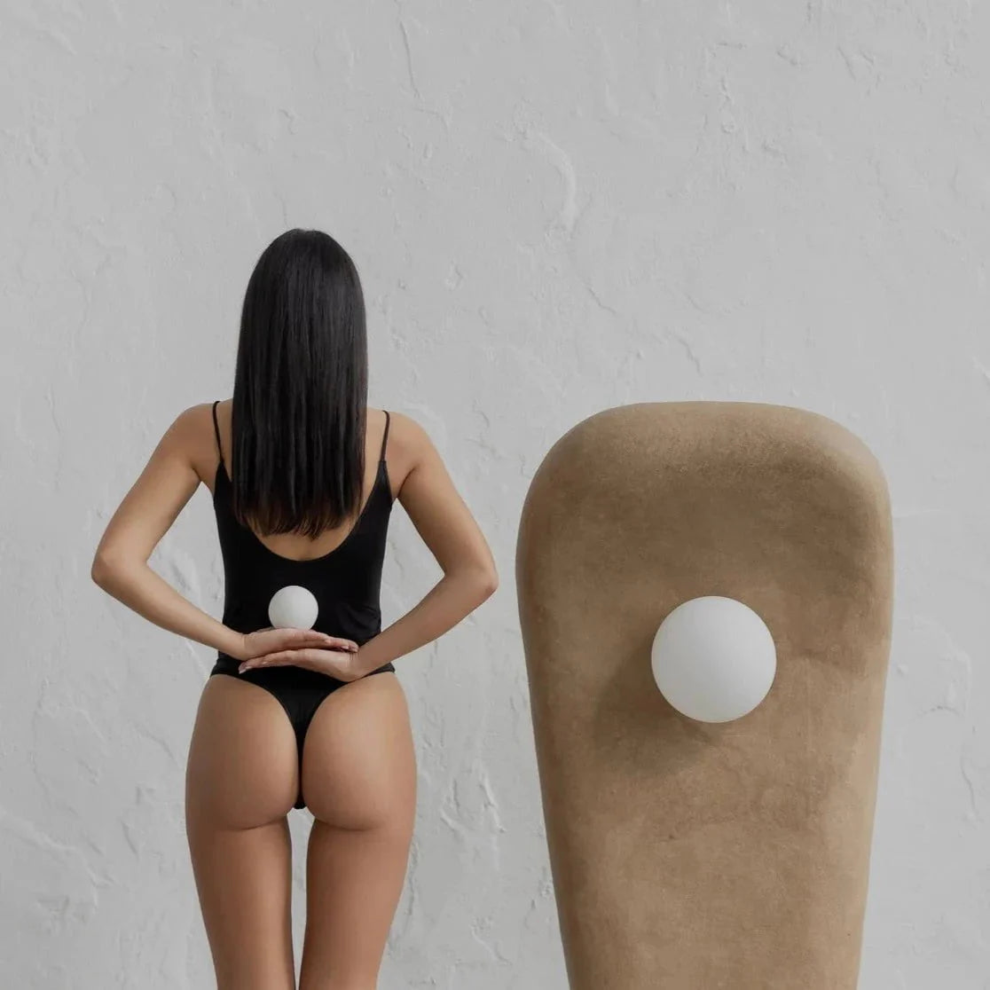 Zakohani Floor Lamp in Beige & Raw Ochra
