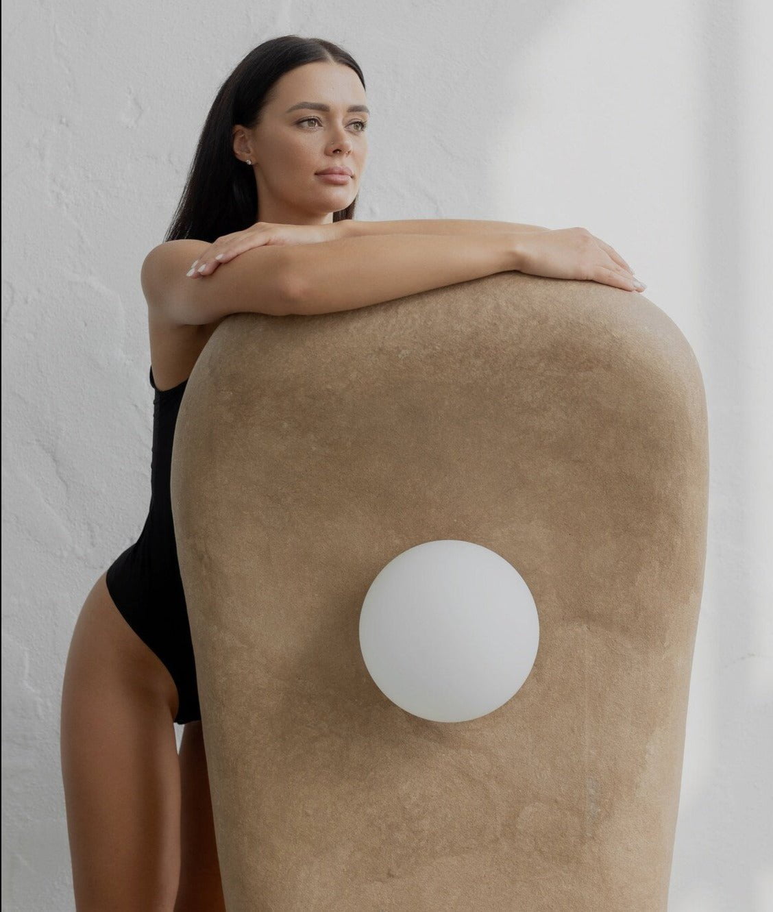 Zakohani Floor Lamp in Beige & Raw Ochra