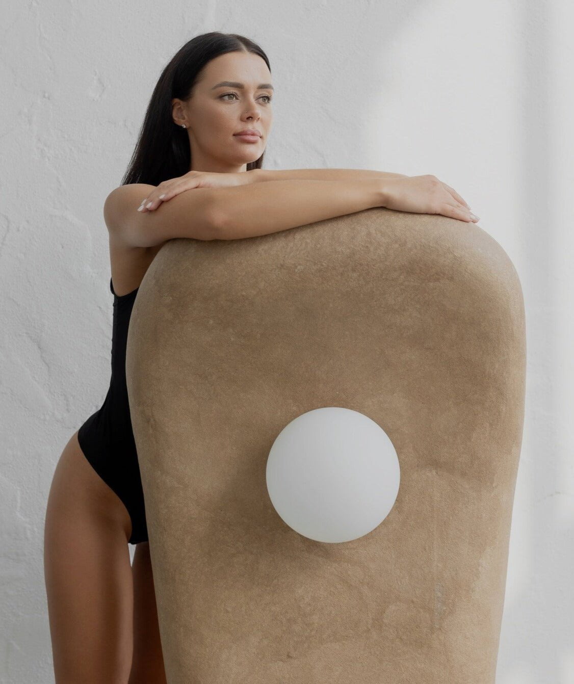 Zakohani Floor Lamp in Beige & Raw Ochra