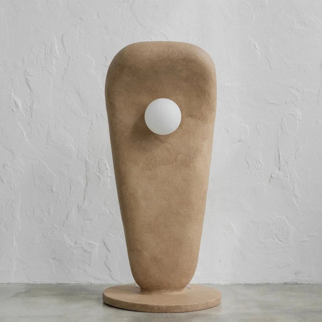 Zakohani Floor Lamp in Beige & Raw Ochra