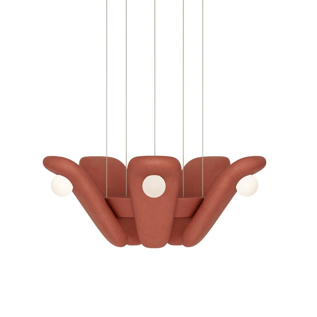 Zakohani Solo Chandelier in Milk & Beige