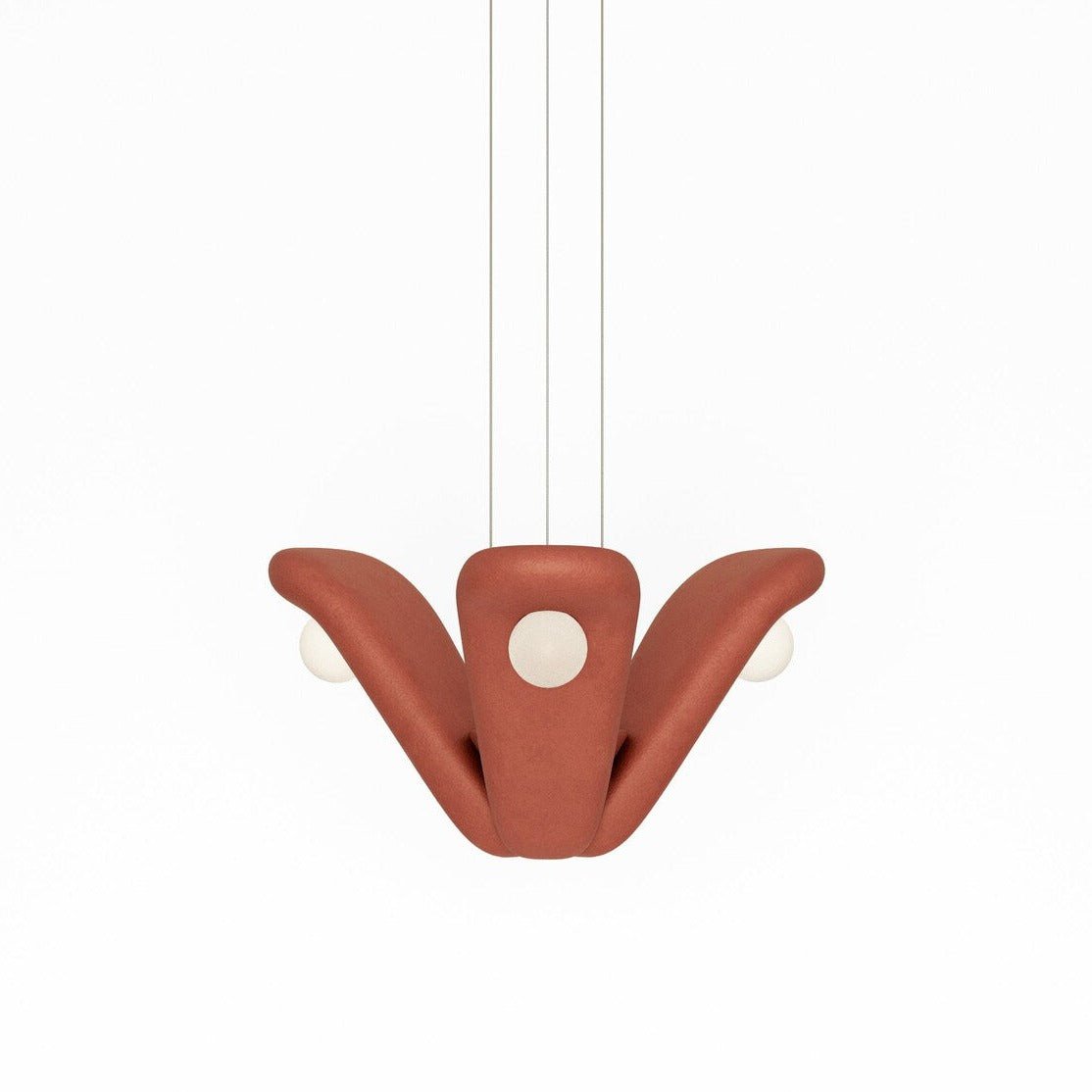 Zakohani Solo Chandelier in Milk & Beige