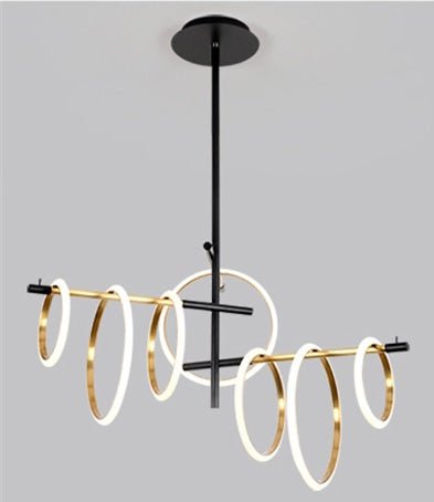 Ring Magnet Chandelier (7 rings) in Black & White