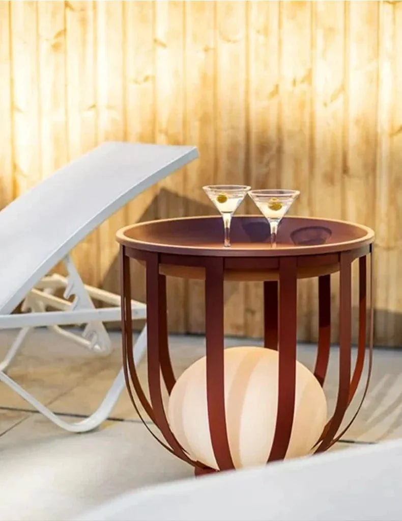 Flower Pot Solar Garden Light in Black & Copper