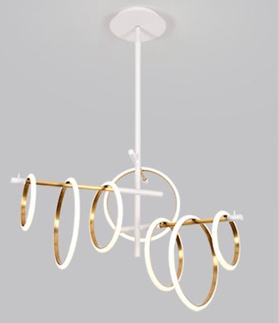 Ring Magnet Chandelier (7 rings) in Black & White