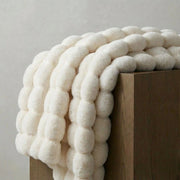 Rabbit Faux-Fur Blanket Throw in Sand & Smoke
