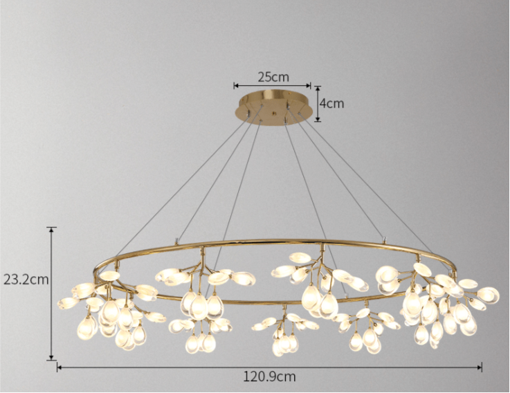 Floe Chandelier in Gold & Black
