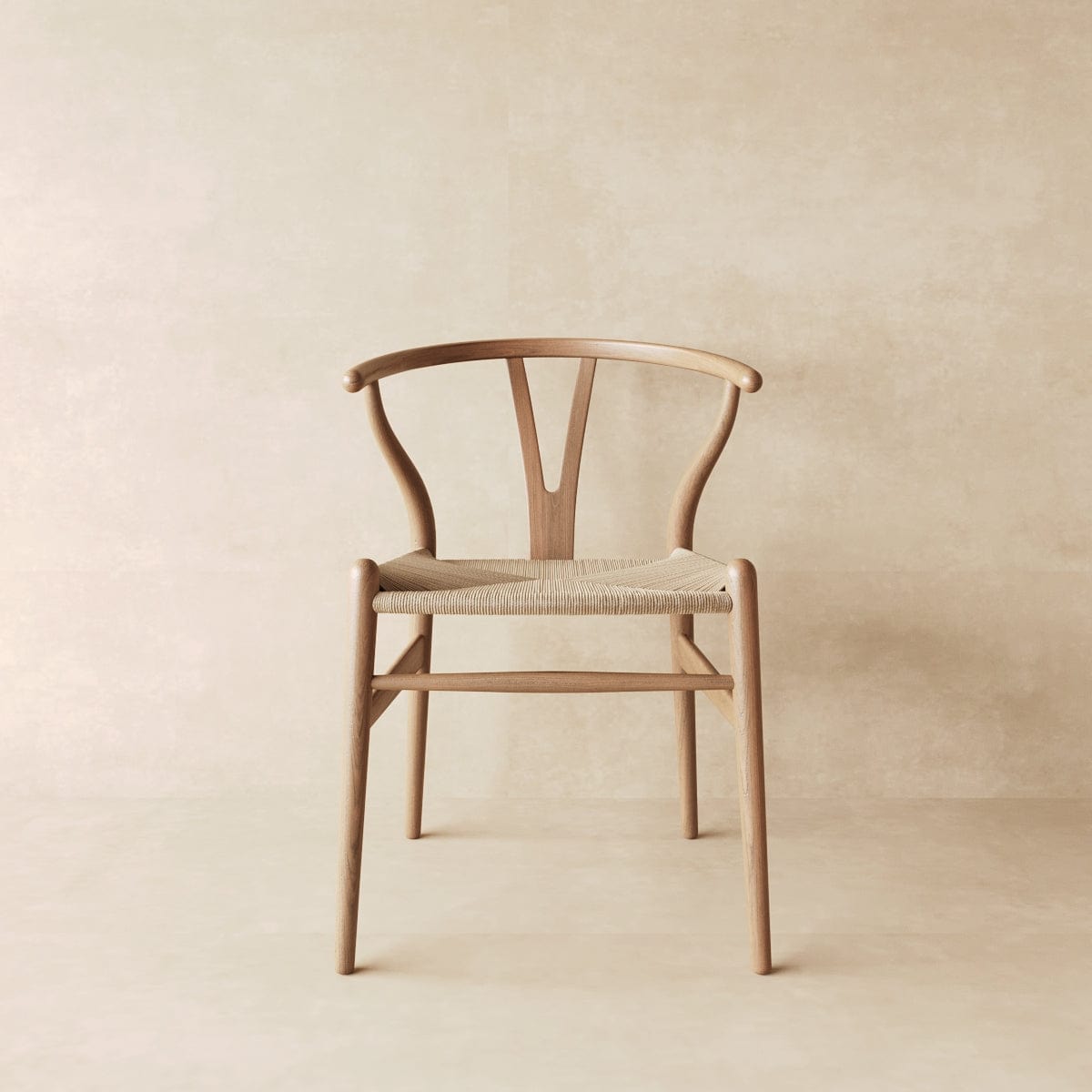Japandi Wishbone Chair in Beech & Walnut