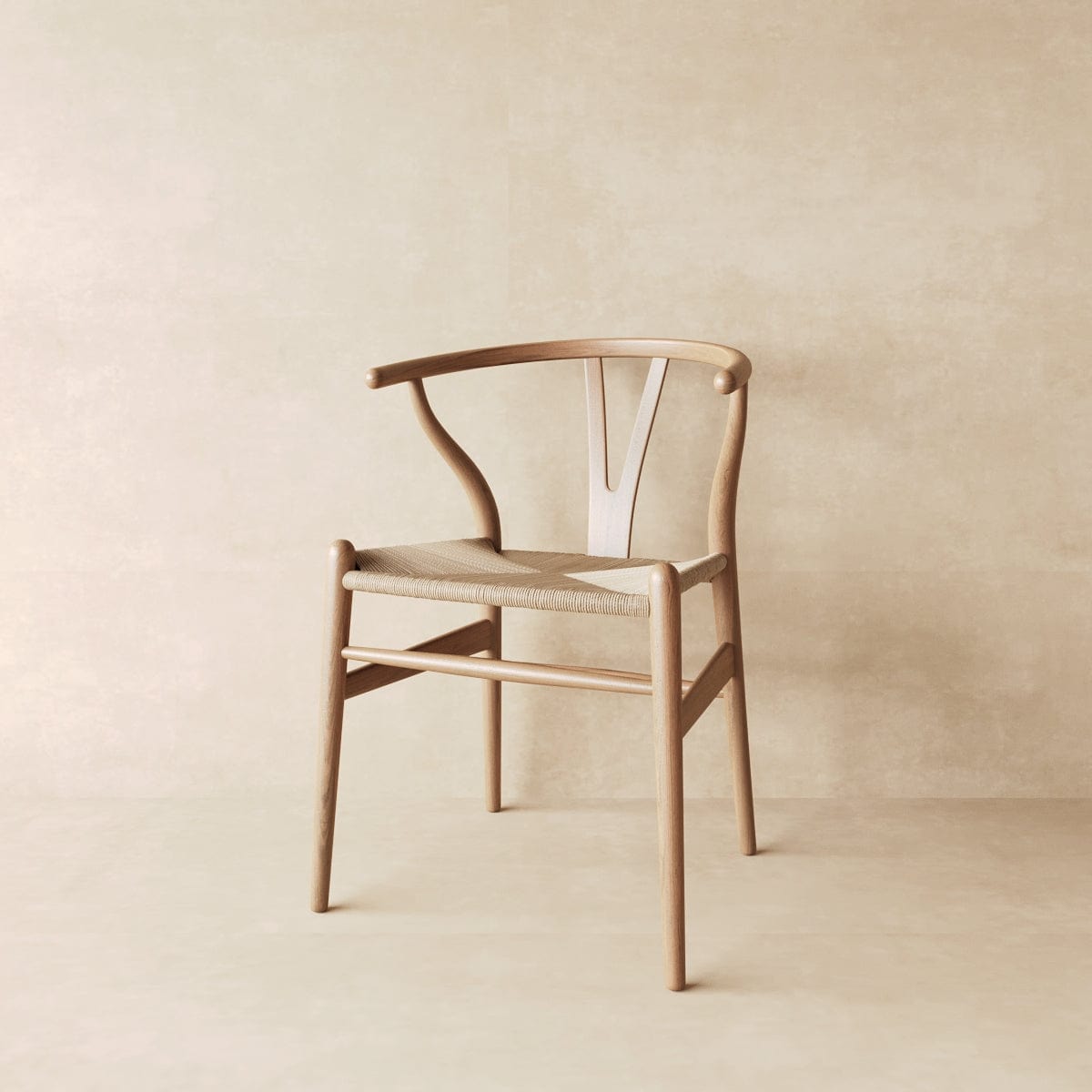 Japandi Wishbone Chair in Beech & Walnut