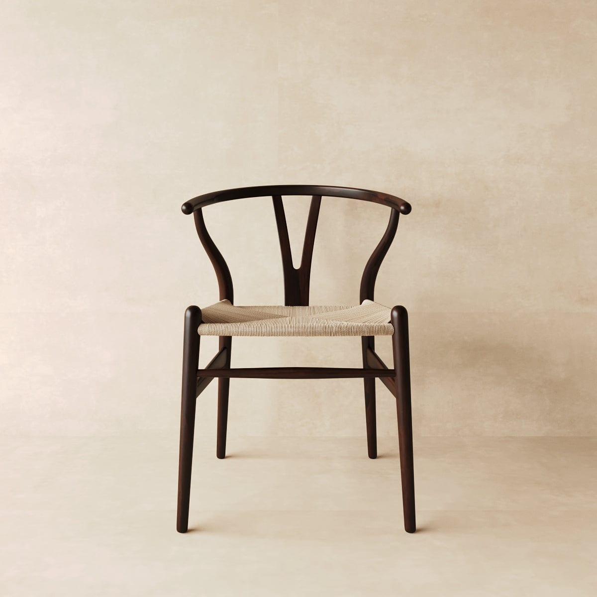 Japandi Wishbone Chair in Beech & Walnut