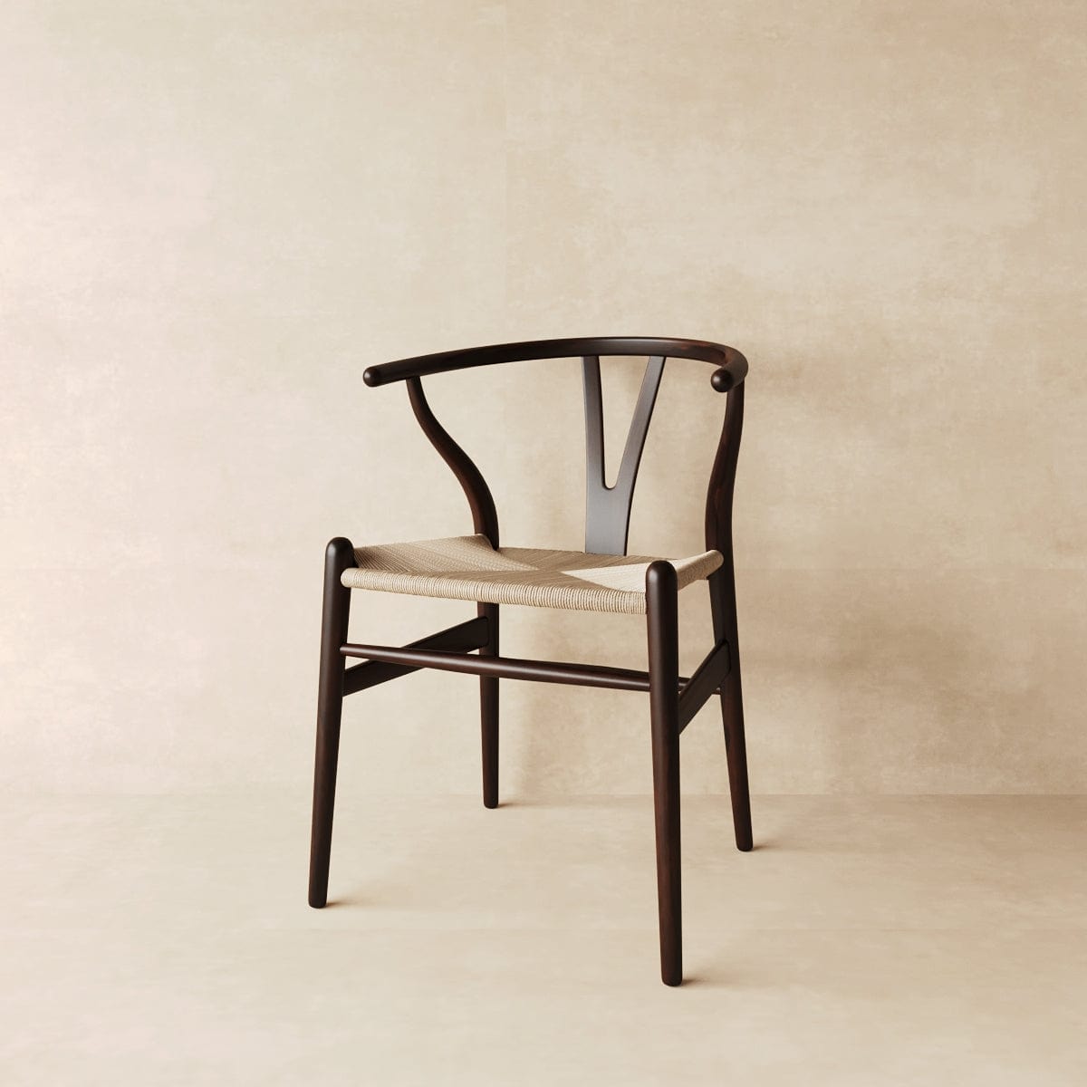 Japandi Wishbone Chair in Beech & Walnut