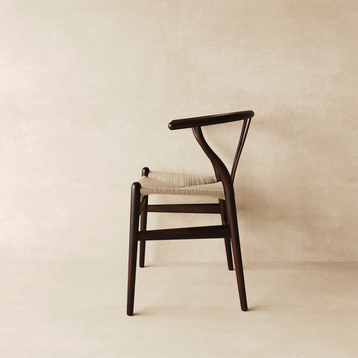Japandi Wishbone Chair in Beech & Walnut