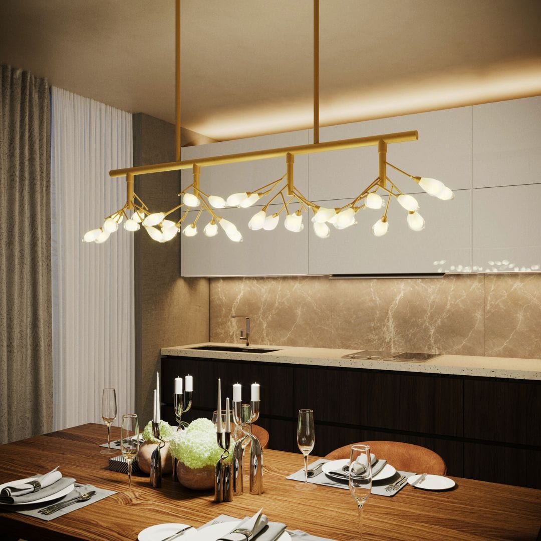 Floe Chandelier in Gold & Black