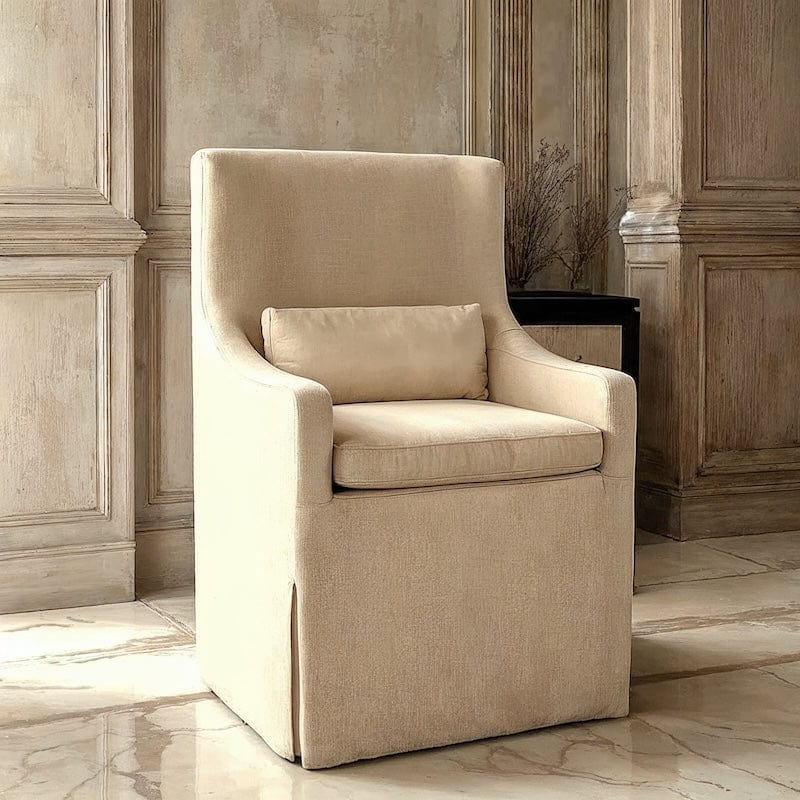 Signature Upholstered Armchair in Performance Linen & European Linen