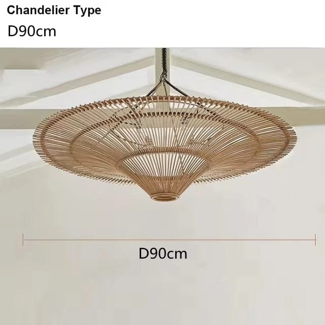 Kairo Rattan Chandelier in Brown Rattan
