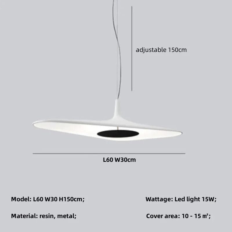 Scandi Flux Chandelier in White & Black