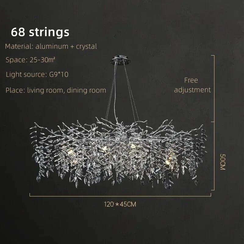 Crystalline Luxe Chandelier in Gold & Silver