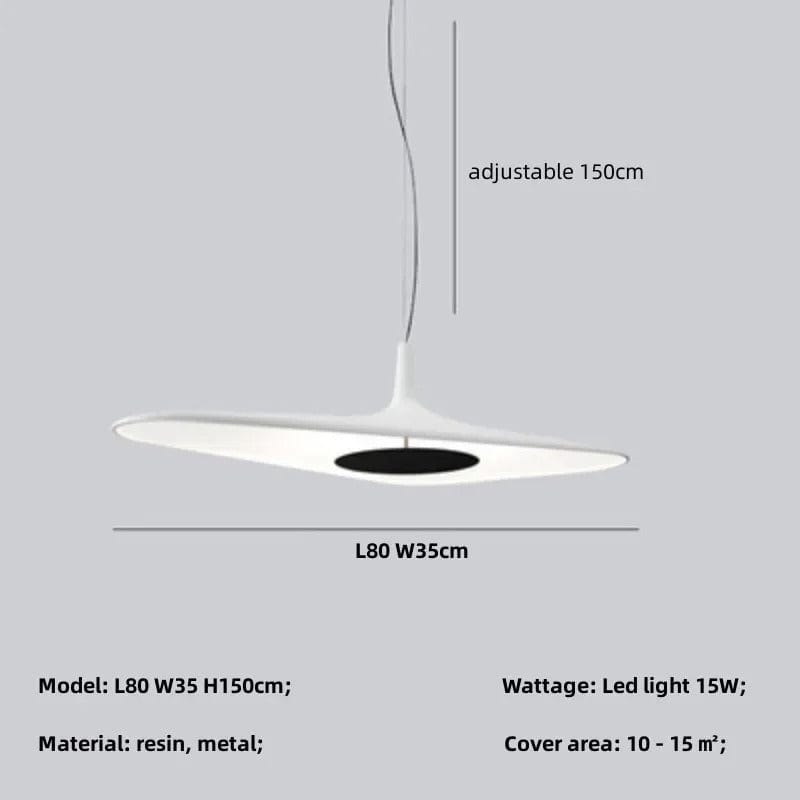Scandi Flux Chandelier in White & Black