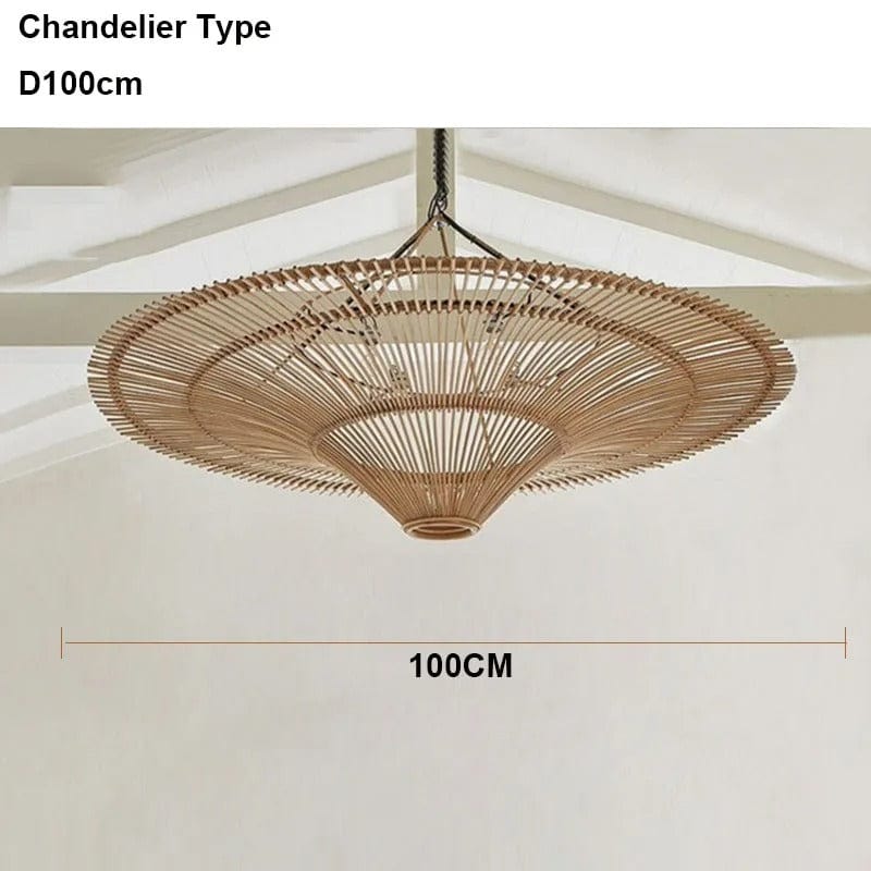 Kairo Rattan Chandelier in Brown Rattan