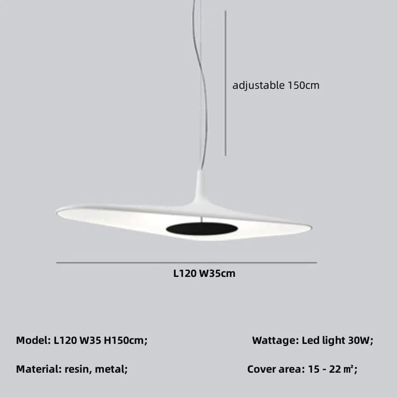 Scandi Flux Chandelier in White & Black
