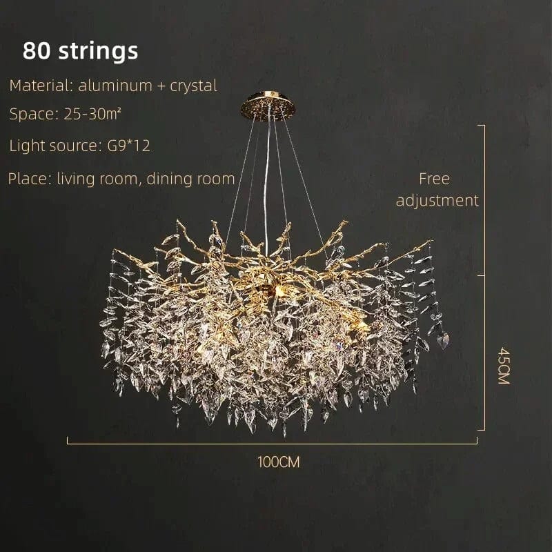 Crystalline Luxe Chandelier in Gold & Silver