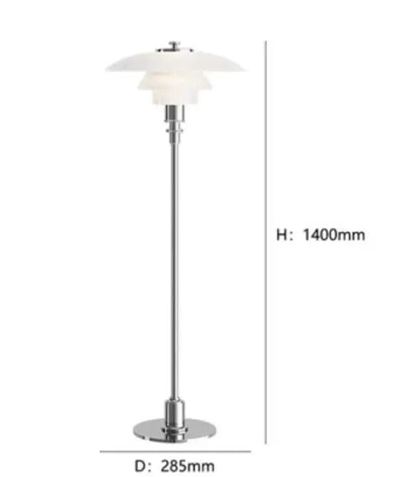 Umbrella Floor Lamp in Black & Orange
