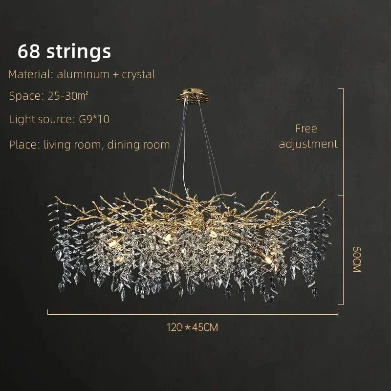 Crystalline Luxe Chandelier in Gold & Silver