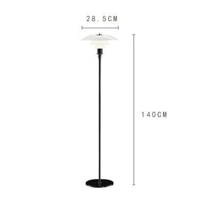 Umbrella Floor Lamp in Black & Orange