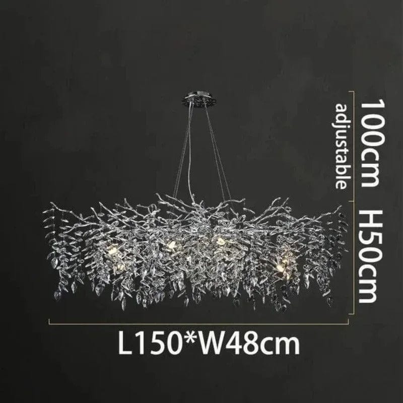 Crystalline Luxe Chandelier in Gold & Silver