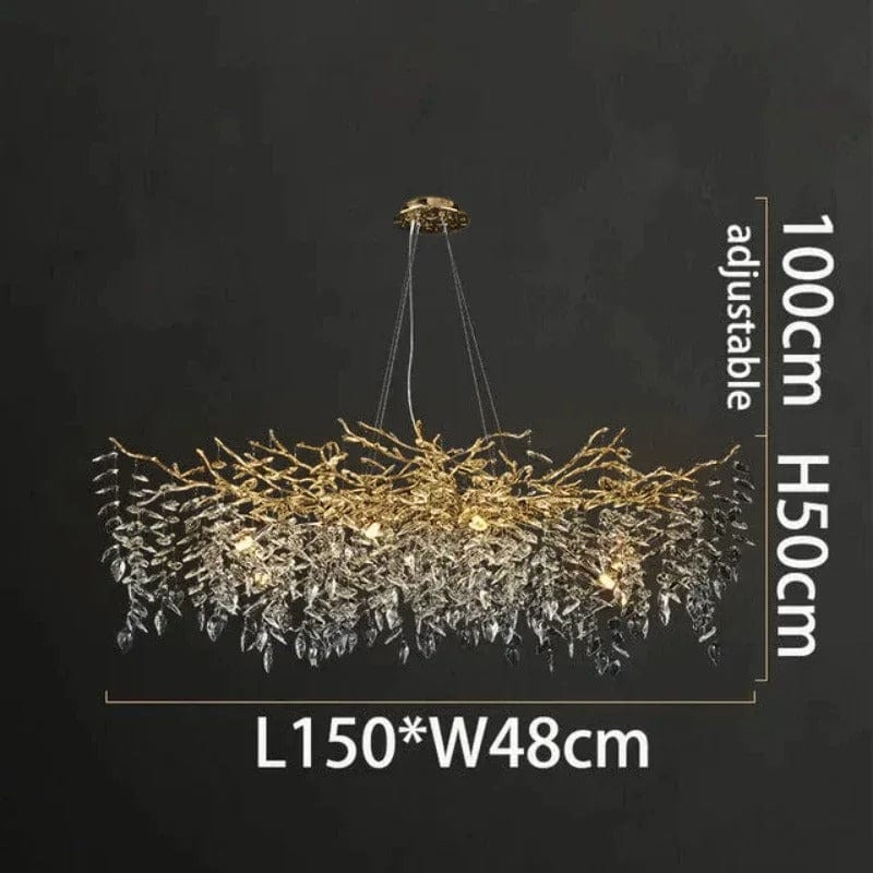 Crystalline Luxe Chandelier in Gold & Silver