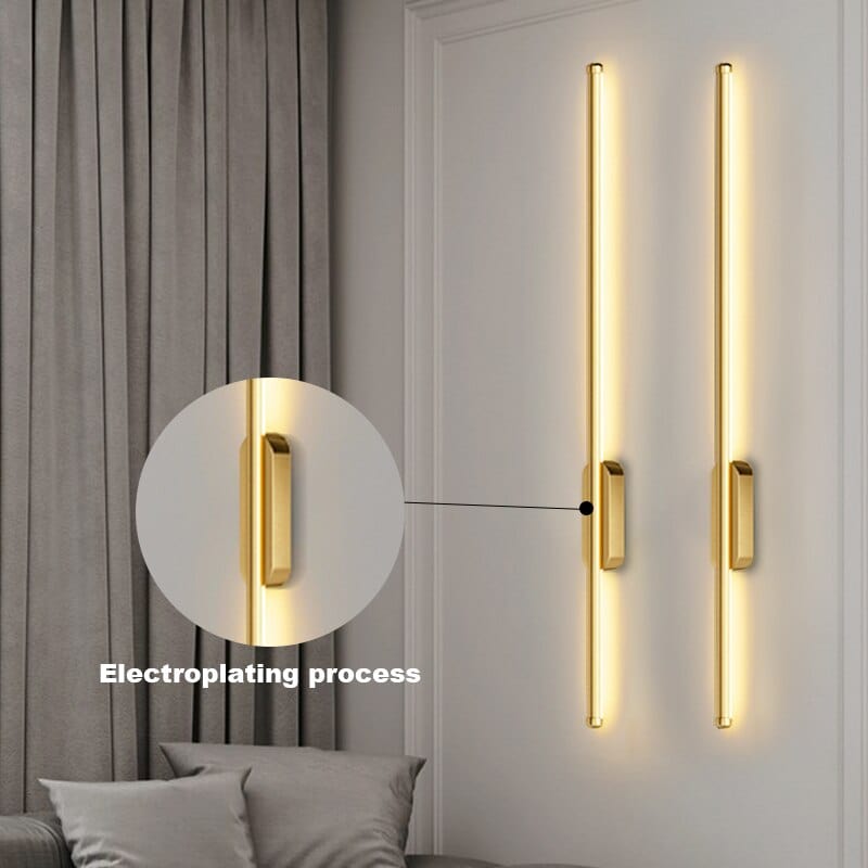Vista Slim Wall Light in Gold & Black