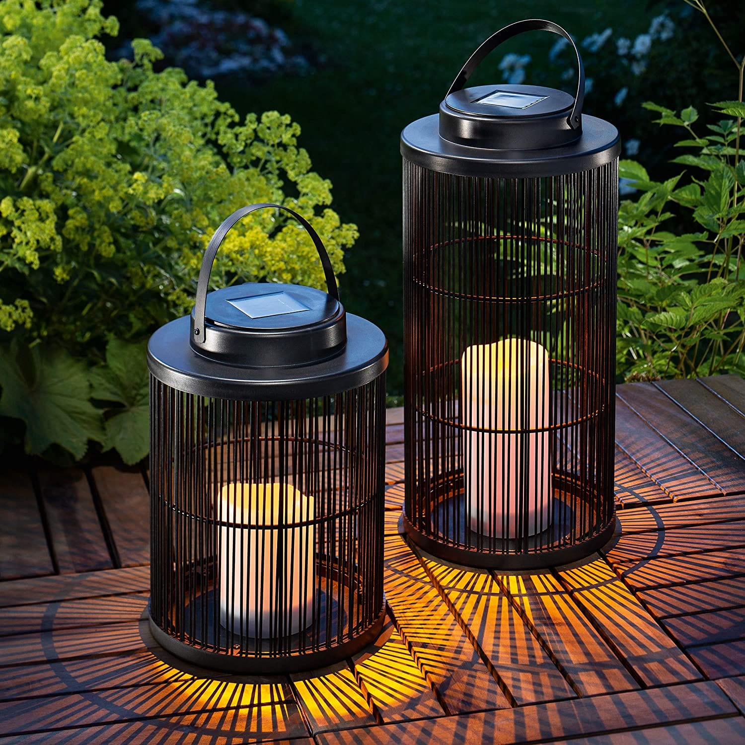 Lantern Sora Weave Light in Black & Dark Brown