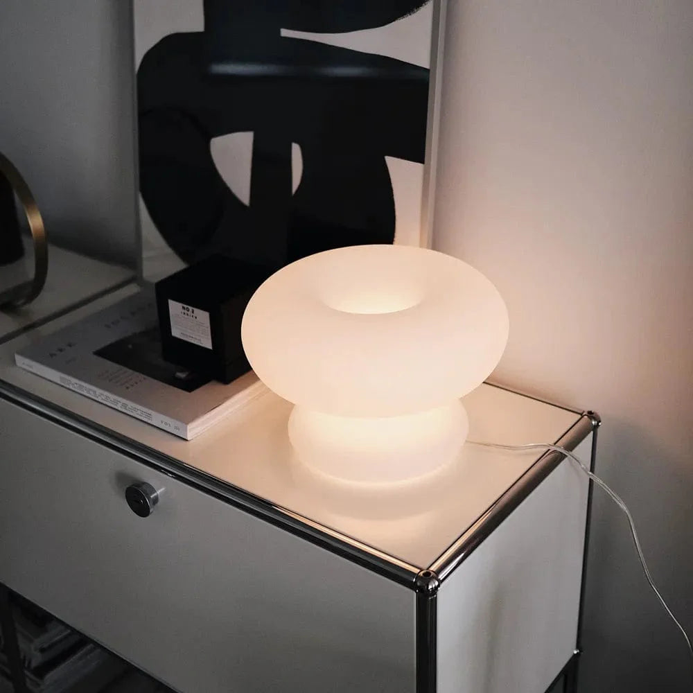 Maki White Mushroom Table Lamp