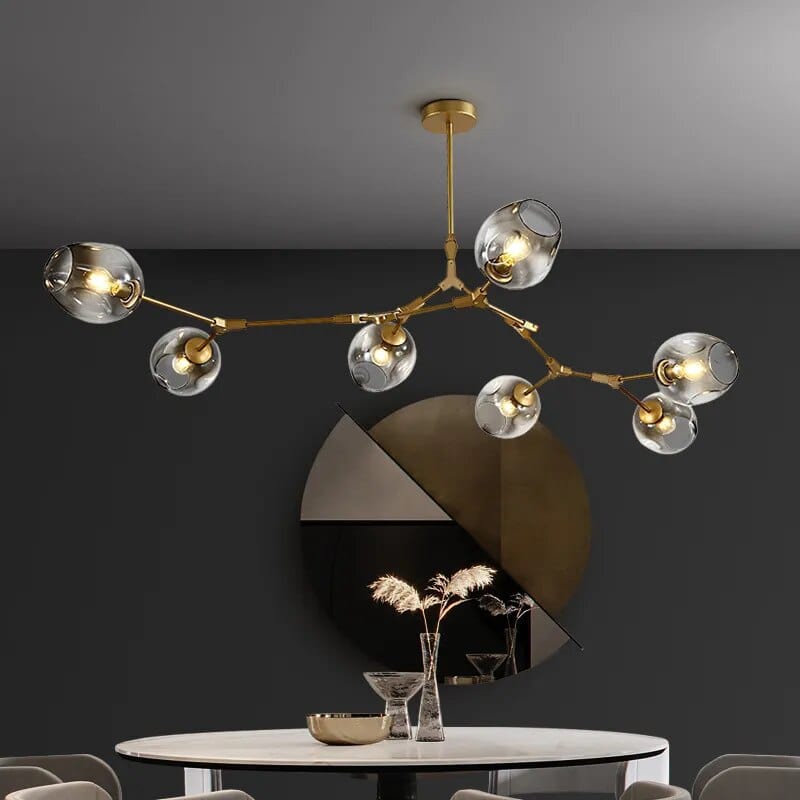Gaffer Chandelier in Black & Gold