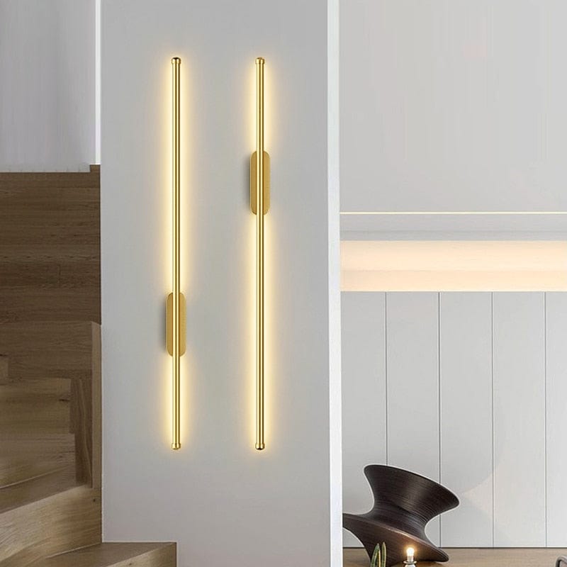Vista Slim Wall Light in Gold & Black