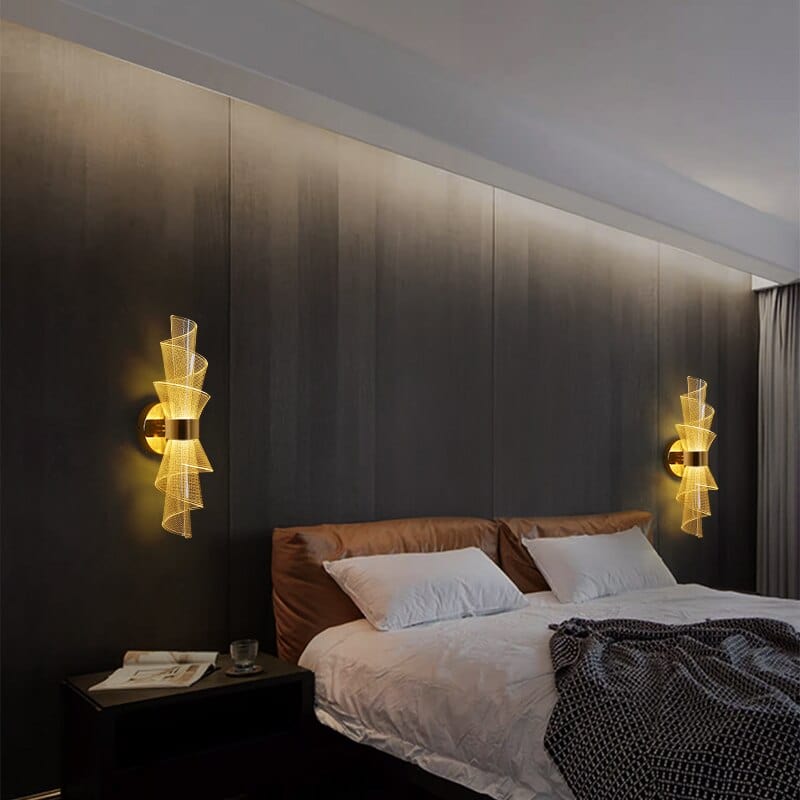 Bloom Torch Wall Light in Gold & Black