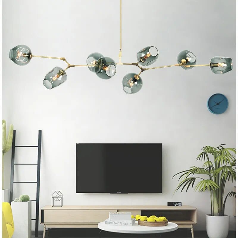 Gaffer Chandelier in Black & Gold
