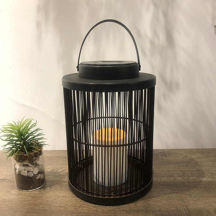Lantern Sora Weave Light in Black & Dark Brown