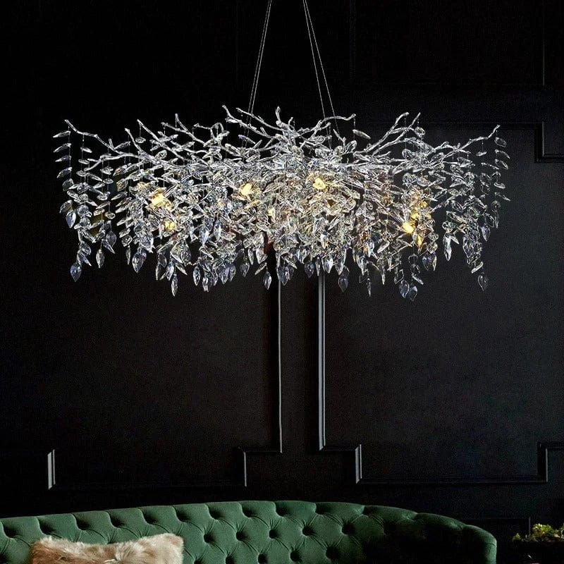 Crystalline Luxe Chandelier in Gold & Silver