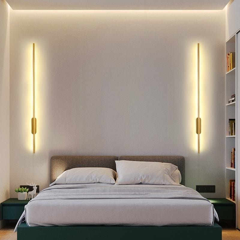 Vista Slim Wall Light in Gold & Black