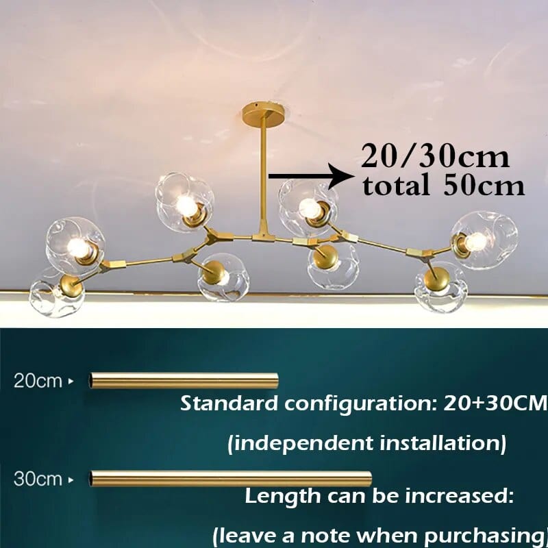 Gaffer Chandelier in Black & Gold