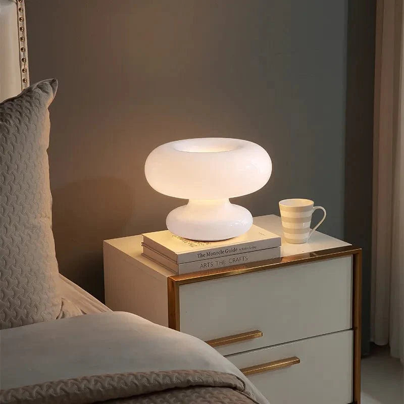 Maki White Mushroom Table Lamp