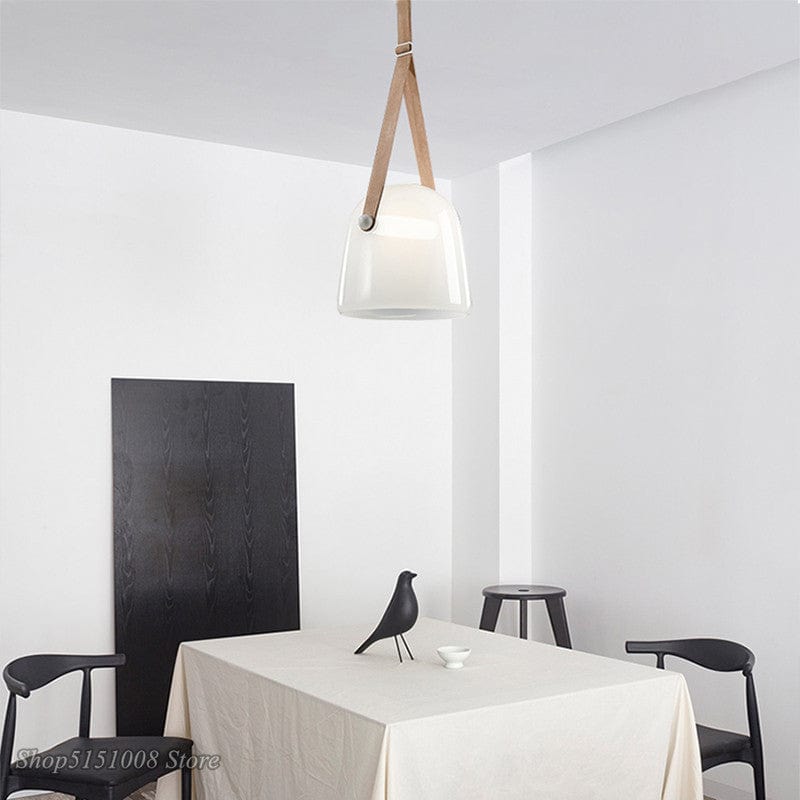 Mona Belt Glass Chandelier in Clear & Smoke Grey