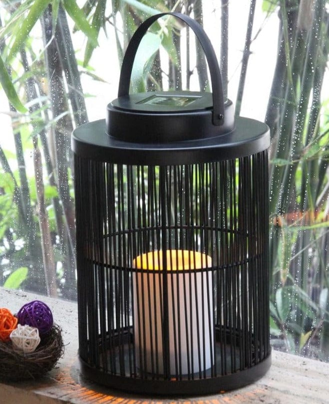 Lantern Sora Weave Light in Black & Dark Brown