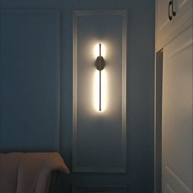 Vista Slim Wall Light in Gold & Black