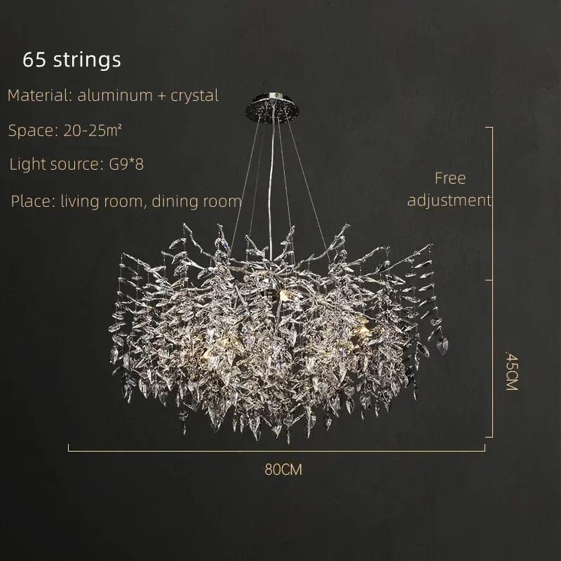 Crystalline Luxe Chandelier in Gold & Silver