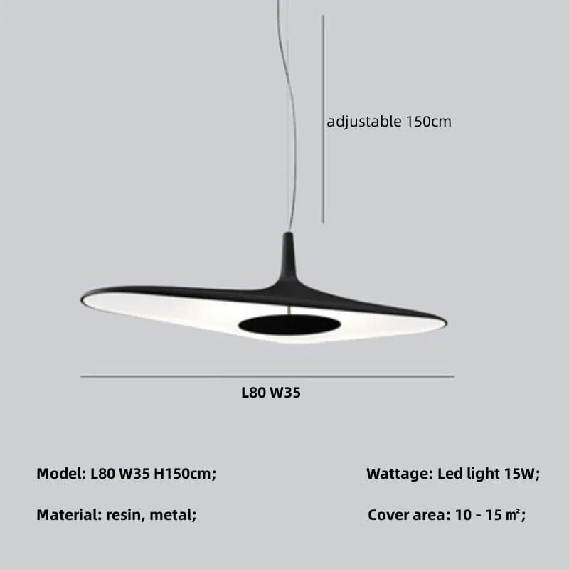 Scandi Flux Chandelier in White & Black