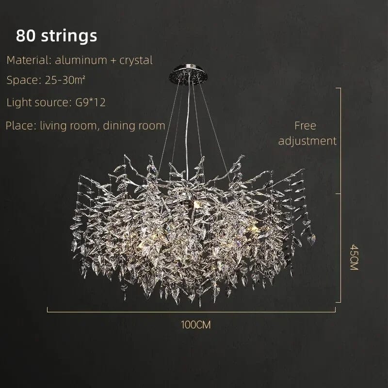 Crystalline Luxe Chandelier in Gold & Silver